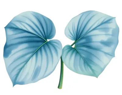 AI-generated watercolor illustration of Hosta 'Northern Mystery' (not a photograph)