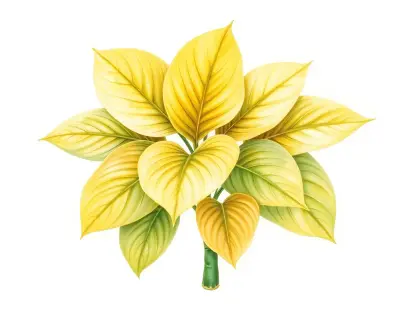 AI-generated watercolor illustration of Hosta 'Ogon Amagi Iwa' (not a photograph)