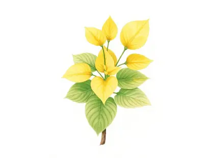 AI-generated watercolor illustration of Hosta 'Ohh! Laurel' (not a photograph)