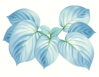 AI-generated watercolor illustration of Hosta 'Ohh! Lovilia' (not a photograph)