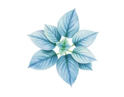 AI-generated watercolor illustration of Hosta 'Olympic Edger' (not a photograph)
