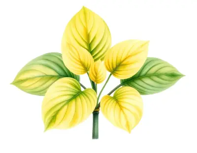 AI-generated watercolor illustration of Hosta 'Olympic Gold' (not a photograph)