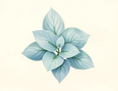 AI-generated watercolor illustration of Hosta 'Olympic Sunrise' (not a photograph)