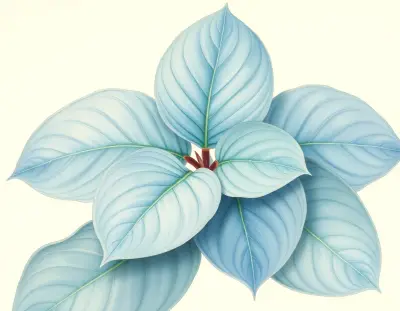AI-generated watercolor illustration of Hosta 'Once upon a Time' (not a photograph)