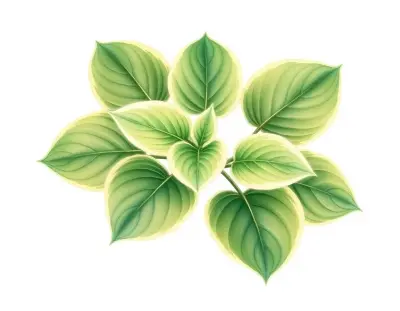 AI-generated watercolor illustration of Hosta 'Outhouse Delight' (not a photograph)