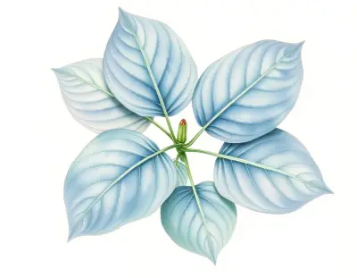 AI-generated watercolor illustration of Hosta 'Pacifica' (not a photograph)