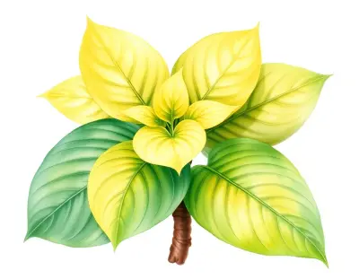 AI-generated watercolor illustration of Hosta 'Paintbrush' (not a photograph)