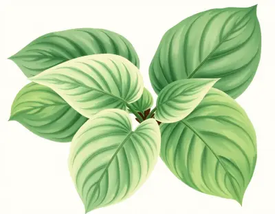 AI-generated watercolor illustration of Hosta 'Parchment Paper' (not a photograph)