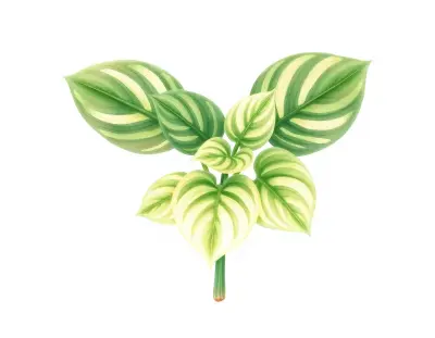 AI-generated watercolor illustration of Hosta 'Pathway Foundling' (not a photograph)