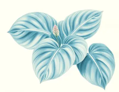 AI-generated watercolor illustration of Hosta 'Patricia's Paragon' (not a photograph)