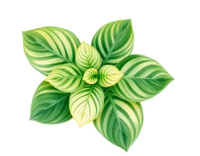 AI-generated watercolor illustration of Hosta 'Pearl Lake' (not a photograph)