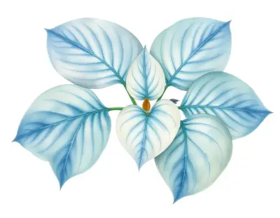 AI-generated watercolor illustration of Hosta 'PeeDee Granny Smith' (not a photograph)