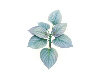 AI-generated watercolor illustration of Hosta 'PeeDee Picotee' (not a photograph)