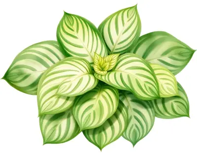 AI-generated watercolor illustration of Hosta 'Peerless' (not a photograph)