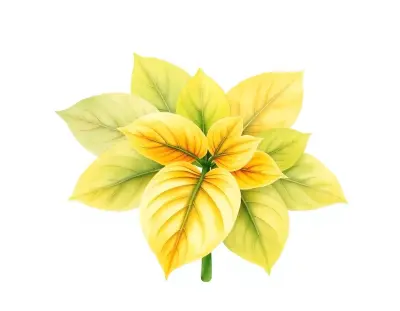 AI-generated watercolor illustration of Hosta 'Pete's Multi Color' (not a photograph)