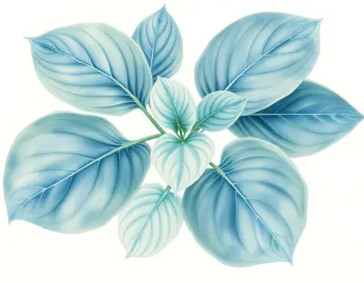 AI-generated watercolor illustration of Hosta 'Pete's Passion' (not a photograph)