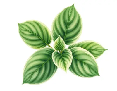 AI-generated watercolor illustration of Hosta 'PG-13' (not a photograph)