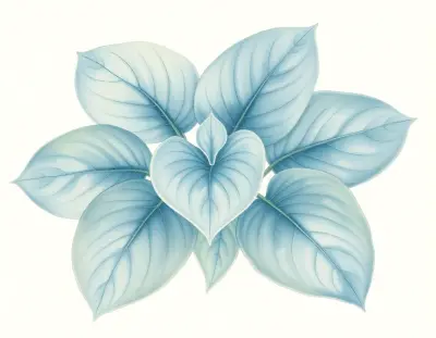 AI-generated watercolor illustration of Hosta 'Pianissimo' (not a photograph)