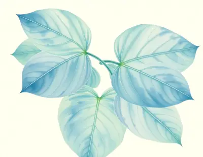 AI-generated watercolor illustration of Hosta 'Piecrust Power' (not a photograph)