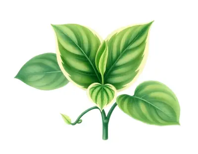 AI-generated watercolor illustration of Hosta 'Pin Stripe' (not a photograph)