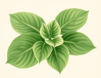 AI-generated watercolor illustration of Hosta 'Pineapple Punch' (not a photograph)