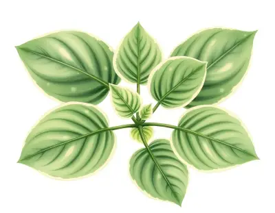 AI-generated watercolor illustration of Hosta 'Pink Panther' (not a photograph)