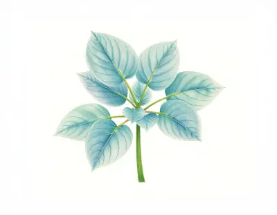 AI-generated watercolor illustration of Hosta 'Pistachio Cream' (not a photograph)