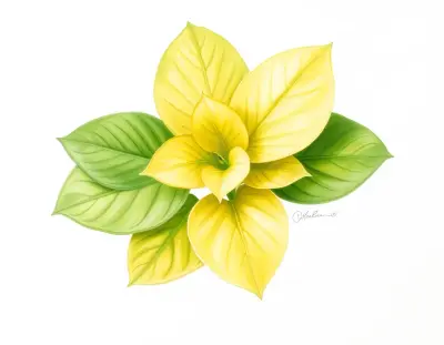 AI-generated watercolor illustration of Hosta 'Pixie Dust' (not a photograph)