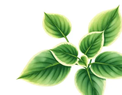 AI-generated watercolor illustration of Hosta 'Pixie Power' (not a photograph)