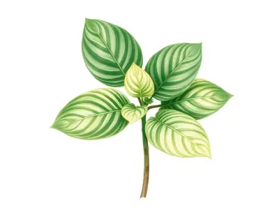 AI-generated watercolor illustration of Hosta 'Plaschken' (not a photograph)