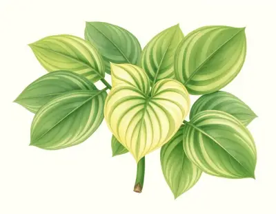 AI-generated watercolor illustration of Hosta 'Pollyanna' (not a photograph)