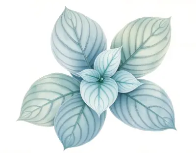 AI-generated watercolor illustration of Hosta 'Ponytail' (not a photograph)