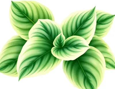 AI-generated watercolor illustration of Hosta 'Poseidon' (not a photograph)