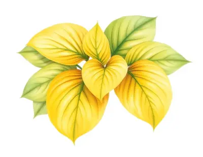 AI-generated watercolor illustration of Hosta 'Prairie Lightning' (not a photograph)