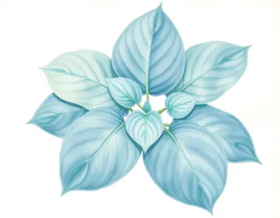 AI-generated watercolor illustration of Hosta 'Prairie Moon' (not a photograph)