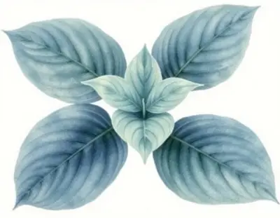 AI-generated watercolor illustration of Hosta 'Prairie Sunset' (not a photograph)