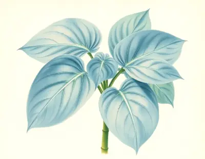 AI-generated watercolor illustration of Hosta 'Primal Instinct' (not a photograph)
