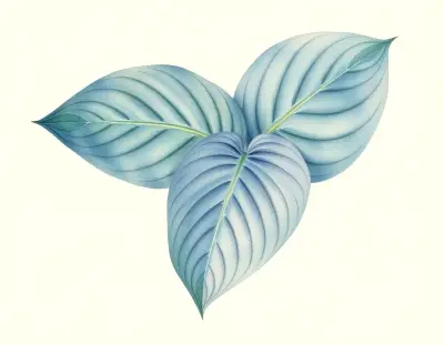 AI-generated watercolor illustration of Hosta 'Prom Queen' (not a photograph)