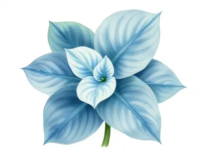 AI-generated watercolor illustration of Hosta 'Purple Mischief' (not a photograph)