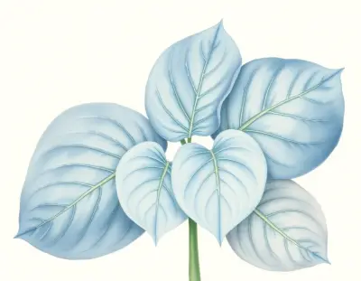 AI-generated watercolor illustration of Hosta 'Queen of the Hill' (not a photograph)
