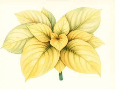 AI-generated watercolor illustration of Hosta 'Queen of the Universe' (not a photograph)