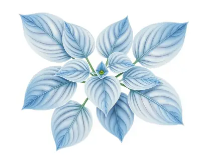AI-generated watercolor illustration of Hosta 'Quill' (not a photograph)