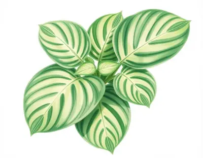 AI-generated watercolor illustration of Hosta 'Rainmaker' (not a photograph)