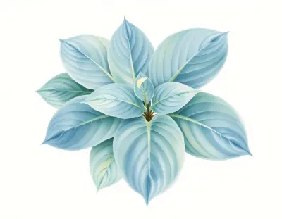 AI-generated watercolor illustration of Hosta 'Raleigh Remembrance' (not a photograph)