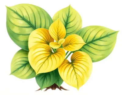 AI-generated watercolor illustration of Hosta 'Rays of Sunshine' (not a photograph)