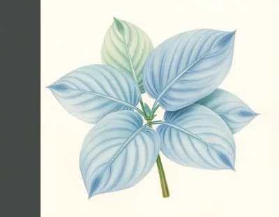 AI-generated watercolor illustration of Hosta 'Red Neck Heaven' (not a photograph)