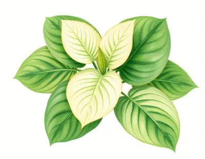 AI-generated watercolor illustration of Hosta 'Reginald Kaye' (not a photograph)