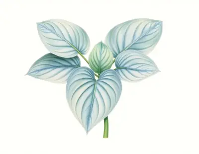 AI-generated watercolor illustration of Hosta 'Richard Taylor' (not a photograph)