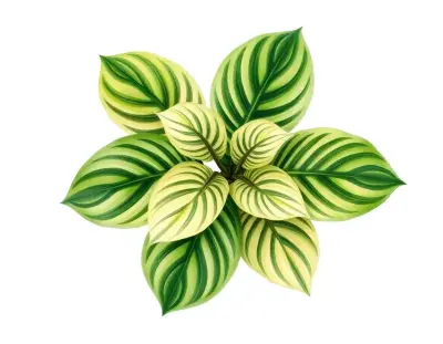 AI-generated watercolor illustration of Hosta 'Risa' (not a photograph)
