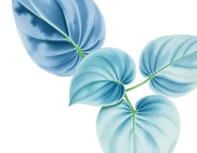 AI-generated watercolor illustration of Hosta 'Rising Tide' (not a photograph)